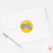 Guinea-Conakry Kaartsticker Ronde Sticker (Envelop)