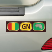 Guinea-Conakry Vlag Landkaart Code Bumpersticker (Op auto)