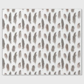 Guinea Farm Bird Feather Pattern Cadeaupapier (Vlak)