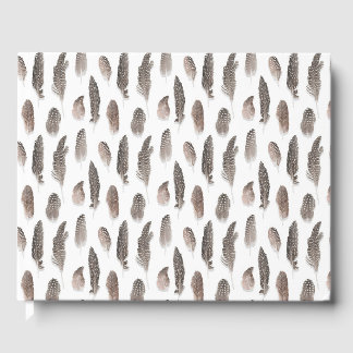 Guinea Farm Bird Feather Pattern Gastenboek