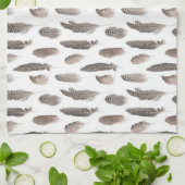 Guinea Farm Bird Feather Pattern Theedoek (Gevouwen)