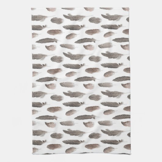 Guinea Farm Bird Feather Pattern Theedoek (Verticaal)