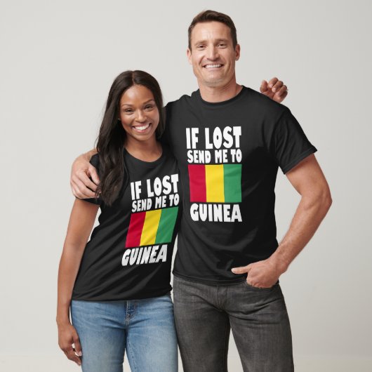 Guinea Flag Design  If lost send me to Guinea T-shirt (Unisex)