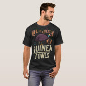 Guinea Fowl  Chicken Hen Farmer T-shirt (Voorkant volledig)