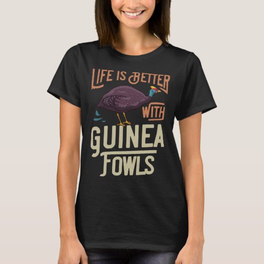 Guinea Fowl  Chicken Hen Farmer T-shirt (Voorkant)
