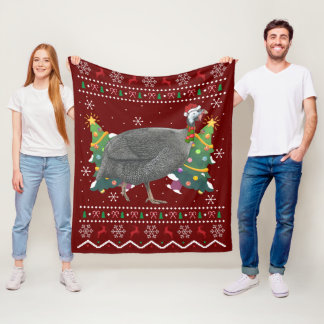 Guinea Fowl Xmas Gift Ugly Guinea Fowl Bird Christ Fleece Deken