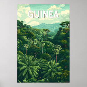 Guinea Illustratie Reis Kunst Vintage Poster