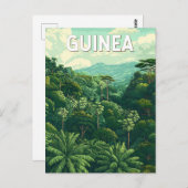 Guinea Illustration Travel Art Vintage Briefkaart (Voorkant / Achterkant)
