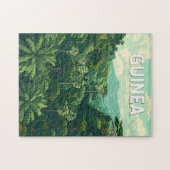 Guinea Illustration Travel Art Vintage Legpuzzel (Horizontaal)
