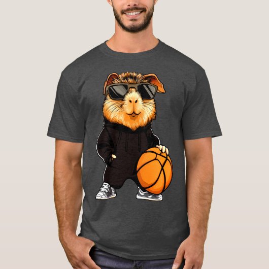 Guinea pig basketball T-Shirt (Voorkant)