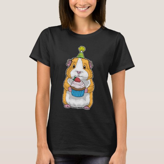 Guinea pig Birthday Cupcake T-shirt (Voorkant)