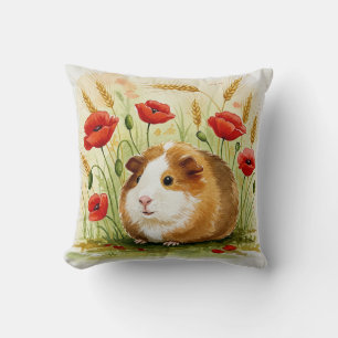 Guinea Pig Cavia Cavy Bloemen Kussen