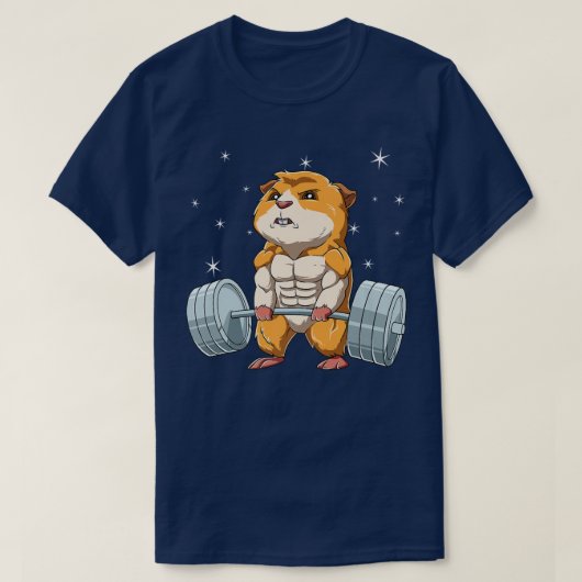 Guinea Pig Cavy Weightlifting Fitness Gym Premium  T-shirt (Design voorkant)