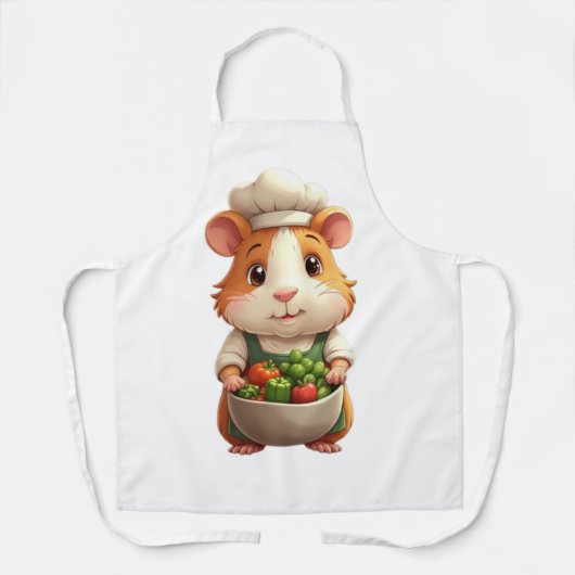 Guinea Pig Chef – Cute Cooking Pet  Schort (Voorkant)