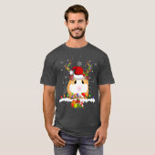Guinea Pig Christmas Reindeer Christmas Lights T-shirt (Voorkant volledig)
