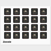 Guinea pig Dad ugly Christmas Vierkante Sticker (Vel)