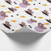 Guinea Pig Fitness Gym Funny Design Cadeaupapier (Hoek)