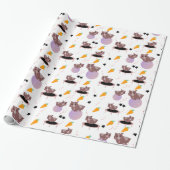Guinea Pig Fitness Gym Funny Design Cadeaupapier (Uitgerold)
