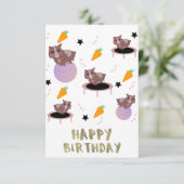 Guinea Pig Fitness Gym Funny Design Kaart (Staand voorkant)