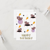 Guinea Pig Fitness Gym Funny Design Kaart (Voorkant / Achterkant in situ)