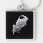Guinea pig glittering keyring sleutelhanger (Voorkant)