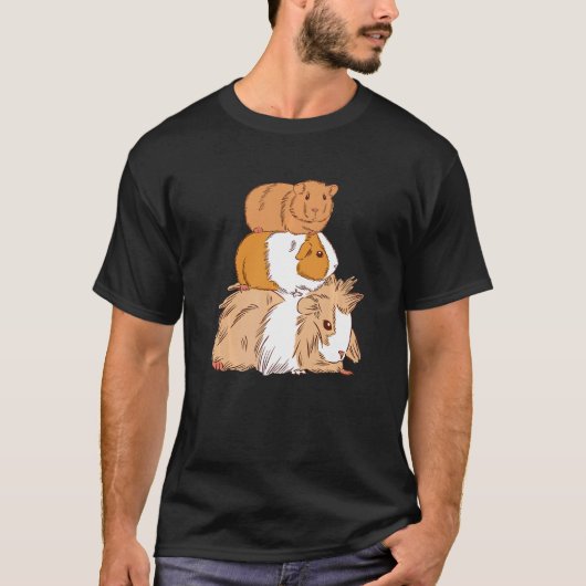 Guinea Pig Graphic Guinea Pig Owner Pet Cavy Anima T-shirt (Voorkant)