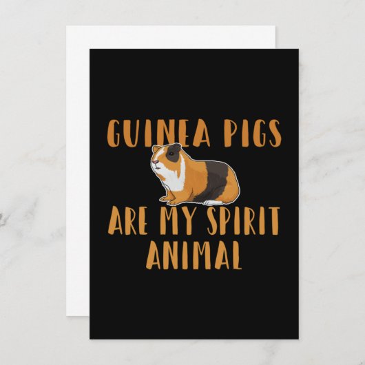 Guinea Pig - Guinea Pigs Are My Spirit Animal Bedankkaart (Voorkant / Achterkant)