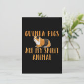 Guinea Pig - Guinea Pigs Are My Spirit Animal Bedankkaart (Staand voorkant)