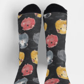 Guinea Pig Hamster Krijt Tekening Patroon Zwart Sokken (Top)