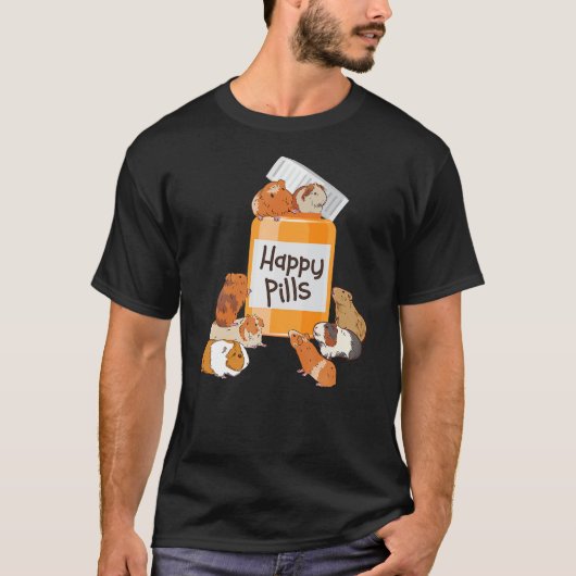 Guinea Pig Happy Pills T-shirt (Voorkant)