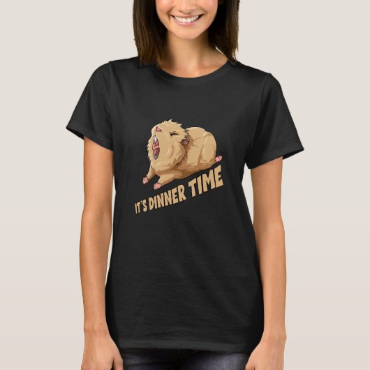 Guinea Pig It's Dinner Time for a Guinea pig T-shirt (Voorkant)