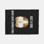 Guinea Pig Just A Girl Loves Wheek Fleece Deken (Voorkant (Horizontaal))