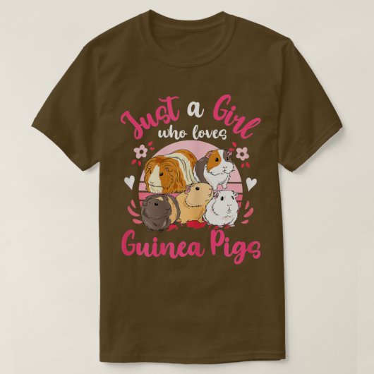 Guinea Pig Just a Girl Who Loves Guinea Pigs  T-shirt (Design voorkant)