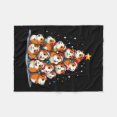 Guinea Pig Kerstboom Grappig Cavy Vakantie Fleece Deken (Voorkant (Horizontaal))