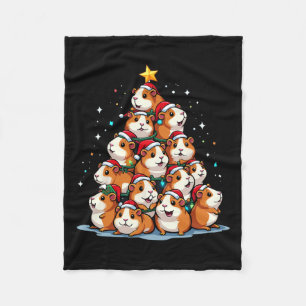 Guinea Pig Kerstboom Grappig Cavy Vakantie Fleece Deken