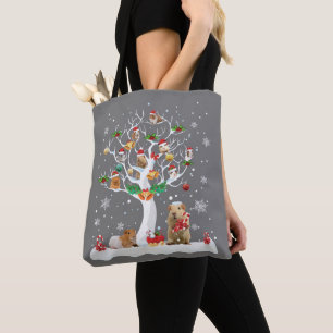 Guinea Pig Kerstmis Op Winterboom Geit Liefhebber Tote Bag