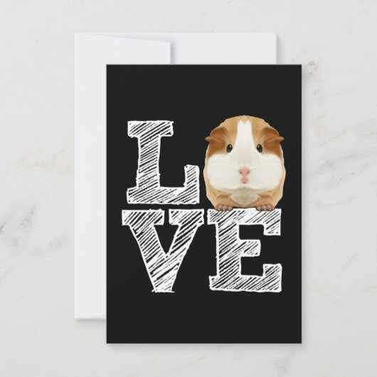 Guinea Pig Love Rodent Wheek Bedankkaart (Voorkant)