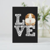 Guinea Pig Love Rodent Wheek Bedankkaart (Staand voorkant)