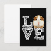Guinea Pig Love Rodent Wheek Bedankkaart (Voorkant / Achterkant)