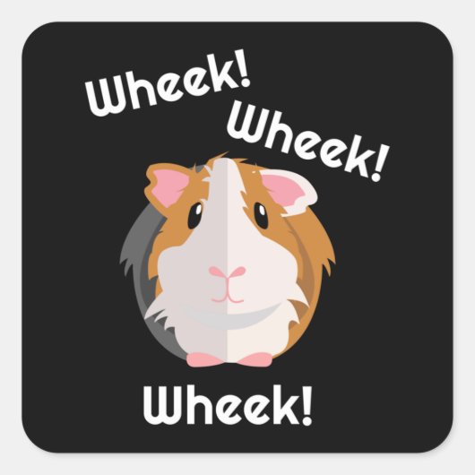 Guinea Pig Love Vierkante Sticker (Voorkant)
