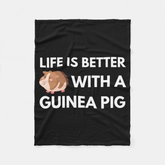 Guinea Pig Lover Fleece Deken (Voorkant)