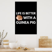 Guinea Pig Lover Poster (Keuken)