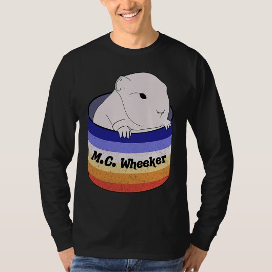 Guinea Pig M C Wheeker Wheeking Cavy T-shirt (Voorkant)