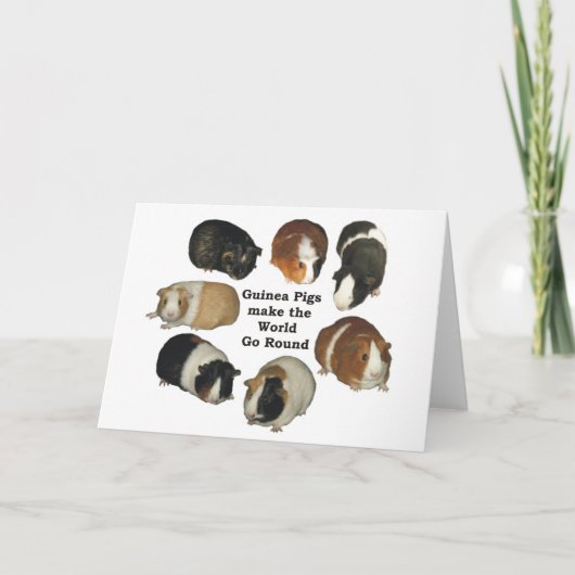 Guinea Pig Note Card Kaart (Voorkant)
