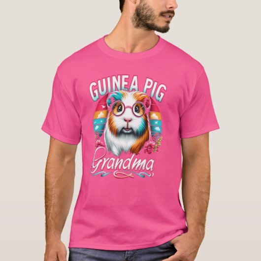 Guinea Pig Oma Retro Style T-shirt (Voorkant)