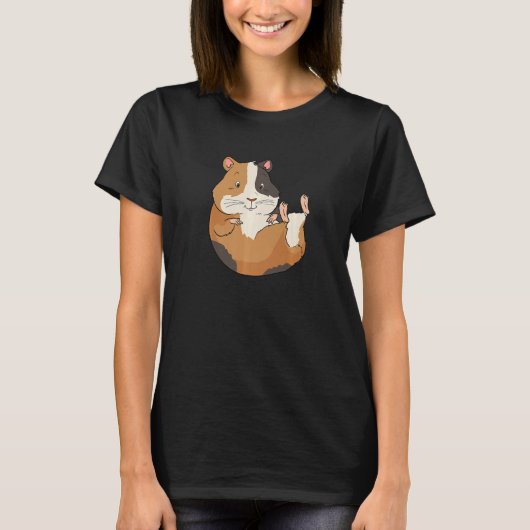 Guinea Pig On The Back Chills for Guinea Pig T-shirt (Voorkant)