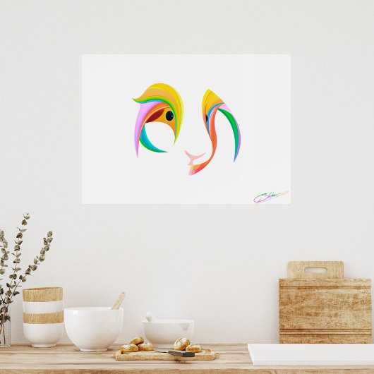 Guinea Pig or Two Birds Poster (Keuken)