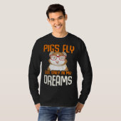 Guinea Pig  Pigs Fly But Only in my Dreams T-shirt (Voorkant volledig)