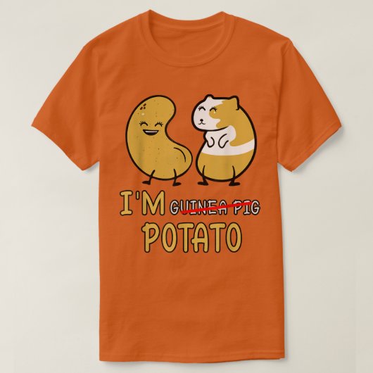 guinea pig potato love  t-shirt (Design voorkant)