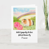 Guinea Pig Rainbow Sympathy with Carnations Name Kaart (Voorkant)